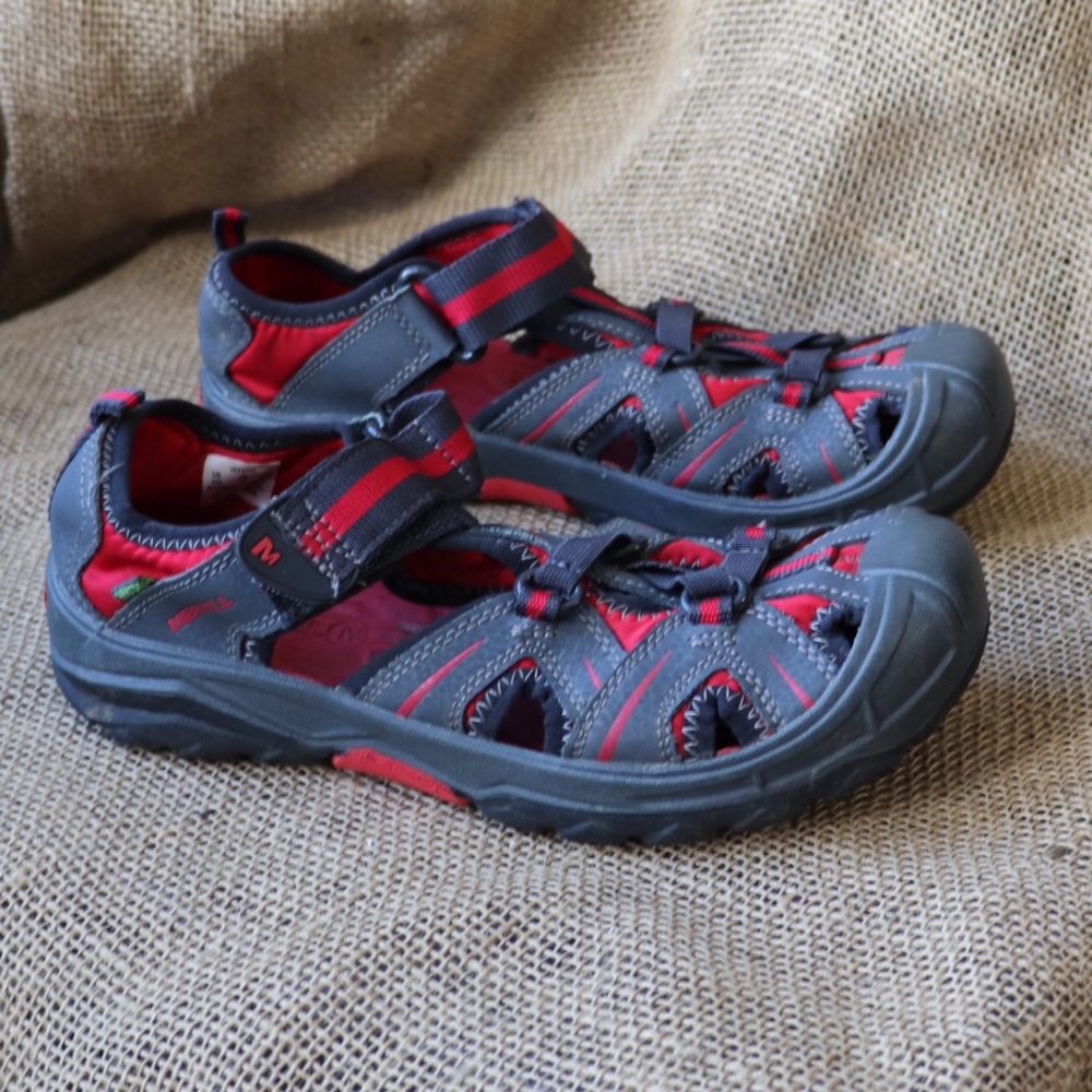 Merrell Hydro Sandal gray red Big Kid 4